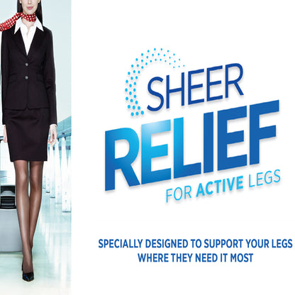 Warner's Sheer Relief For Active Legs Travel Support Pantyhose