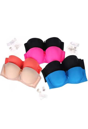 2 pack demi cup padded wired push up bra