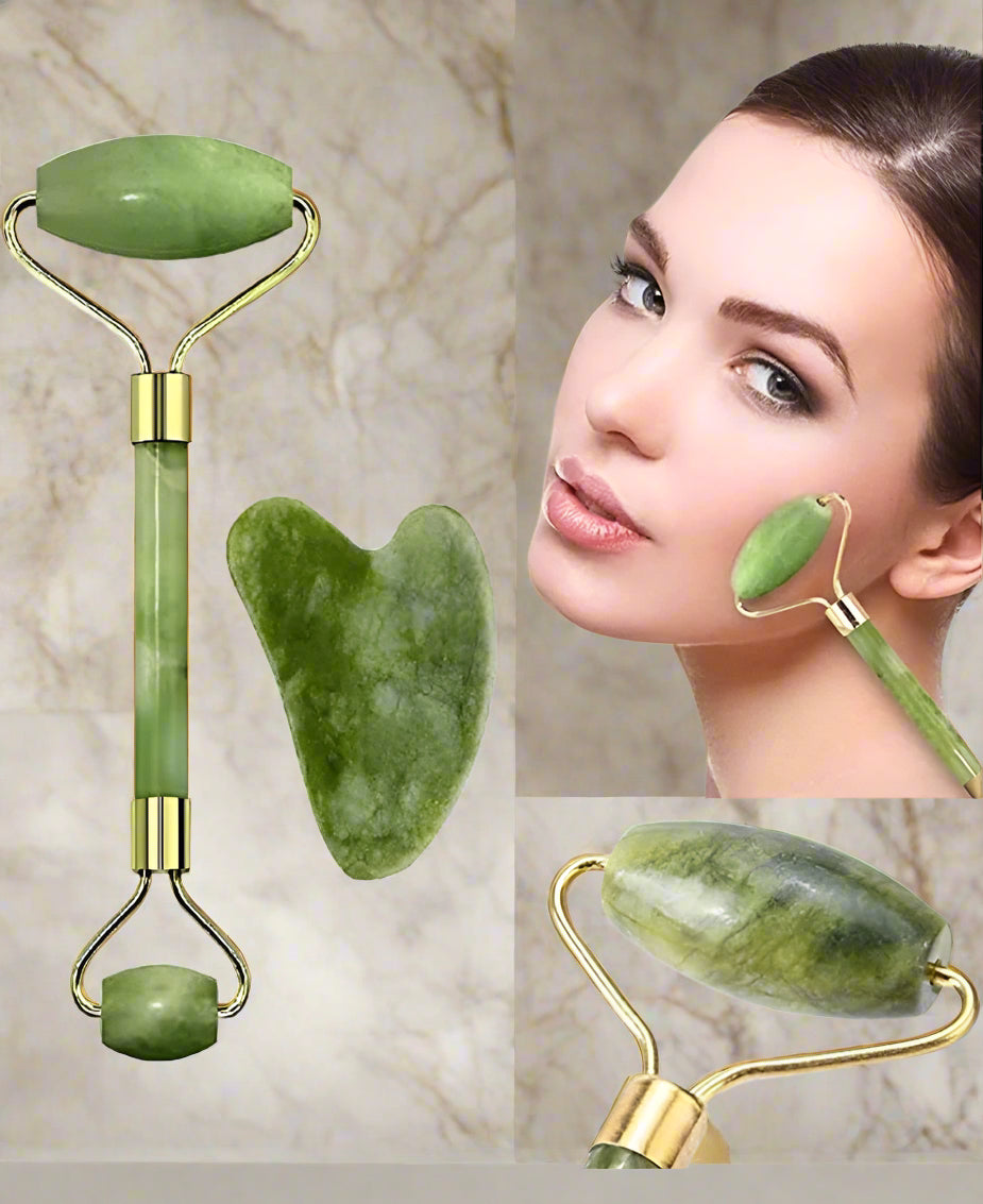 Jade Roller 2 Marble Face Massager