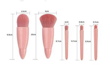 Makeup Brush Set With Mirror Case