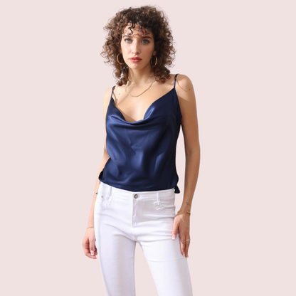 Elegant Cowl Neck Silk Camisole for Women