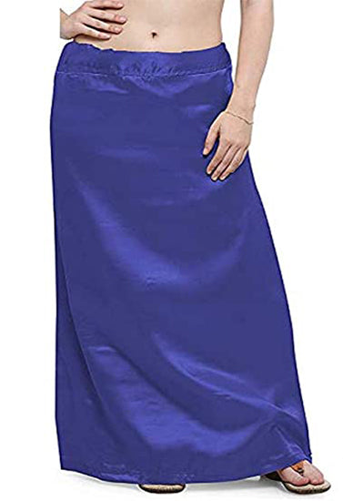 Black & Blue Satin Petticoat Combo (Free Size)