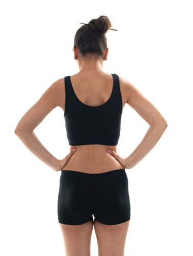 "Black" Seamless Sports Bra And Boyshort Set