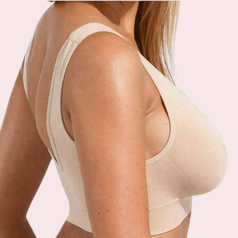 Beige Women's Ultimate Sports Bra for Yoga & Gym