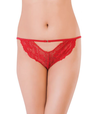 Beautiful Lace Red Women's Cheekies ( Pack of 1 )