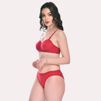 Padded Cotton Bra Panty Set for a Seductive Look (2 pack)