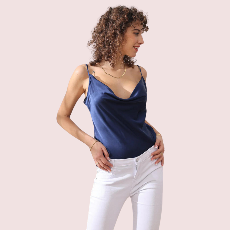 Elegant Cowl Neck Silk Camisole for Women