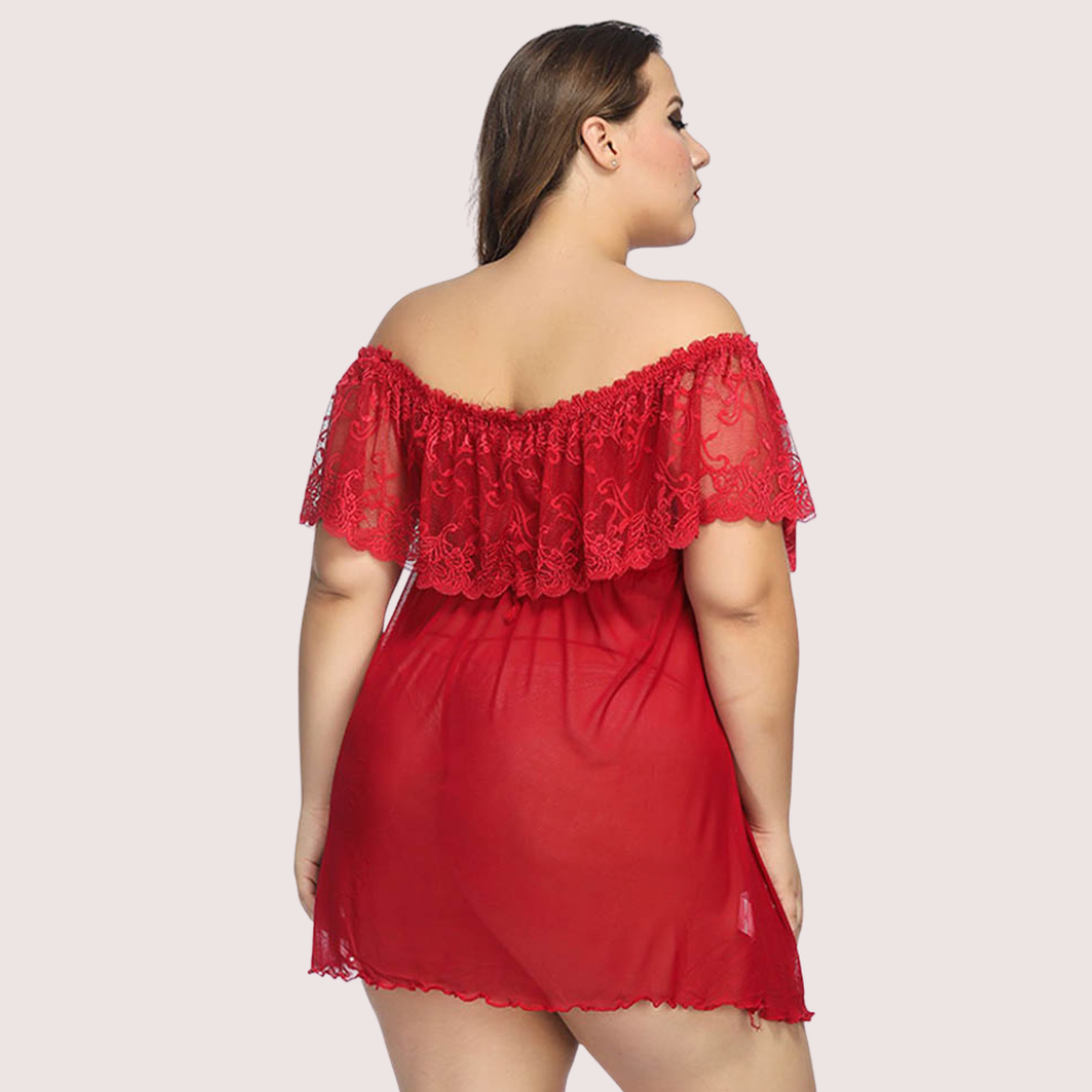 Sexy Plus Size Lace Babydoll Dress