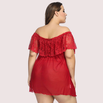 Sexy Plus Size Lace Babydoll Dress