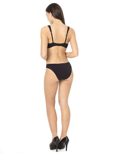 Stylish Seamless Black Push Up Bra Bikini Bottom