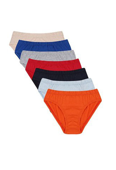 Plain Comfy Pack Of Seven Bikini Briefs