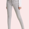 High Rise Skinny Jeans in Gray with Low Stretch