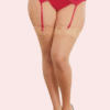 Sultry Red Lace Plus Size Suspender Garter Belt