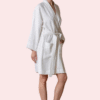 Elegant Natural Genova Linen Bath Robe