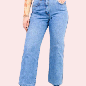 Classic 90s Boyfriend Blue Denim Wide Leg Jeans
