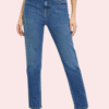 Women's High Rise Classic Slim Straight Denim Jeans